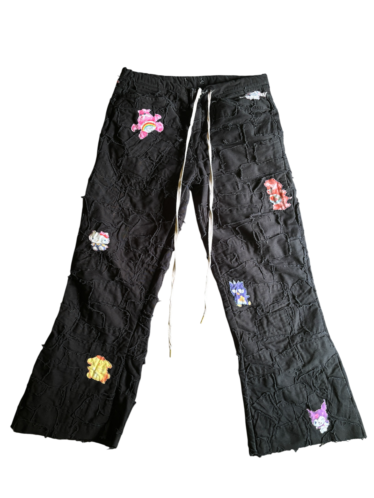 I CANT ESCAPE 1of1 Hand stitched Care Kitty Cow Fur Pants (ADJUSTABLE WAIST)