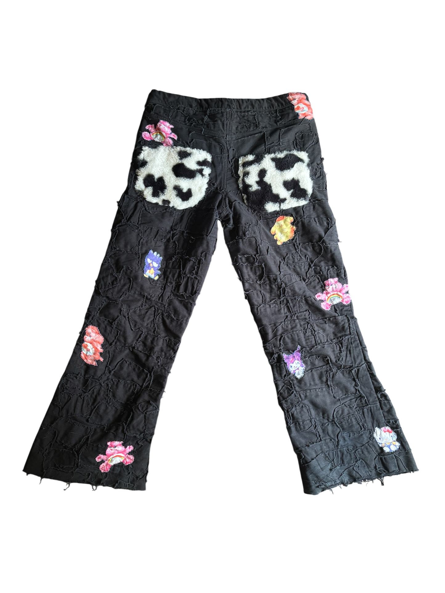 I CANT ESCAPE 1of1 Hand stitched Care Kitty Cow Fur Pants (ADJUSTABLE WAIST)