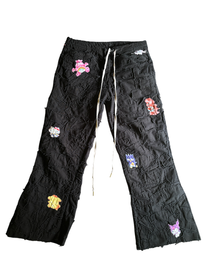 I CANT ESCAPE 1of1 Hand stitched Care Kitty Cow Fur Pants (ADJUSTABLE WAIST)