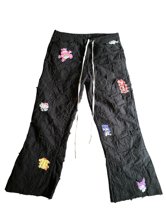 I CANT ESCAPE 1of1 Hand stitched Care Kitty Cow Fur Pants (ADJUSTABLE WAIST)