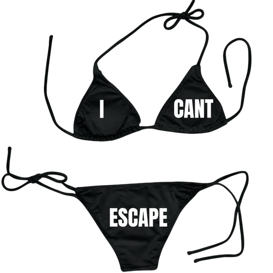 I CANT ESCAPE BLACK BIKINI SET