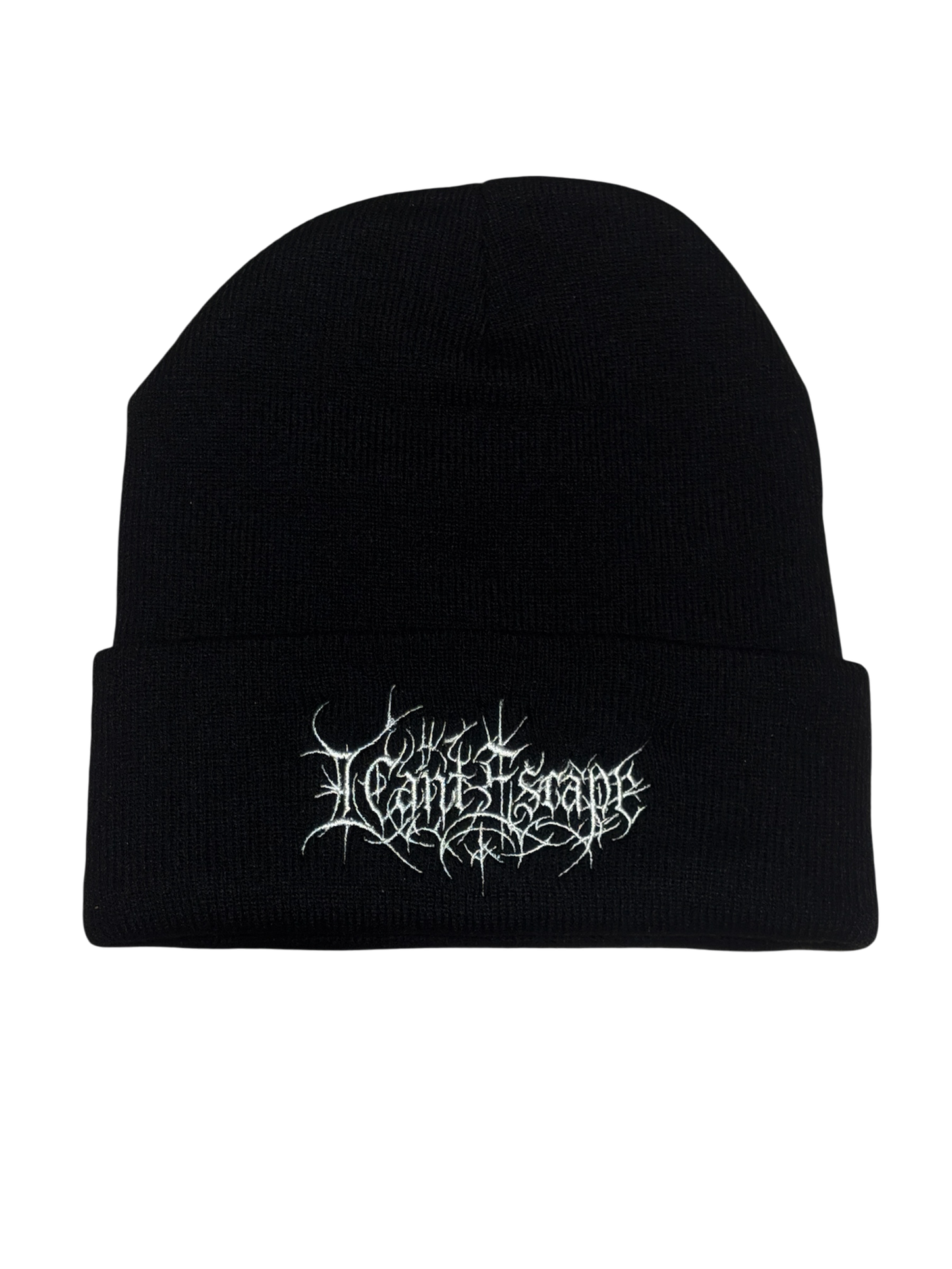 I CANT ESCAPE EMBROIDERED BEANIE